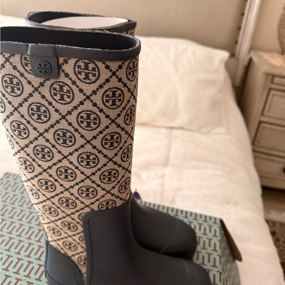 Tory Burch Perfect Navy Tall Boots - Picture 3 of 9